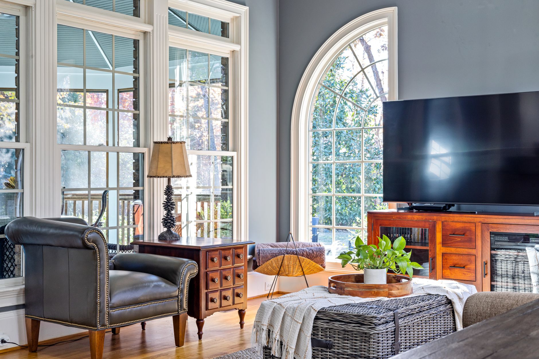 home theater setup for movie lovers cinematic living room with projector, screen, and surround speakers